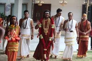His Holiness arrives at Nithyanandeshwara Temple, Varanasi for the Rudra Homa