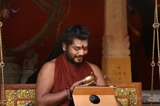 His Holiness initationes the Gurukul Balasanths into another one of Mahadeva's Shaktis called Mana