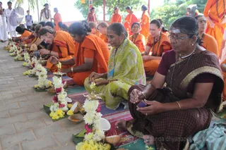 Varalakshmi Puja - The lighting of the lamps