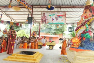 Dvajarohanam and Prana Pratishta of Ganesha