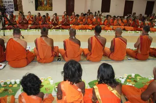 Maheshwara Puja - Monastic members of Nithyananda Sangha