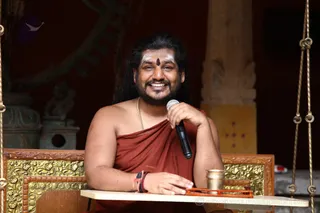 His Holiness spends time with Nithyananda Gurukul kids, giving them a new Deeksha, Initiation