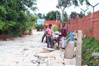 Construction around the Aadheenam