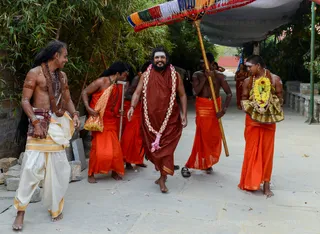 The participants were elated when His Holiness came out to Bless them and the Dancing Sadashiva!