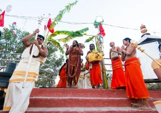 Pratyaksha Pada Puja, Rudrabhishekam and Brahmacharya Initiation