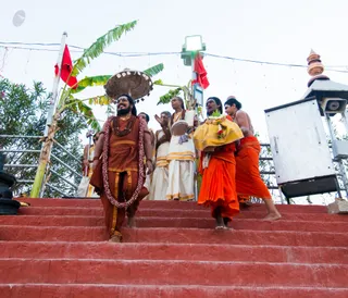Pratyaksha Pada Puja, Rudrabhishekam and Brahmacharya Initiation