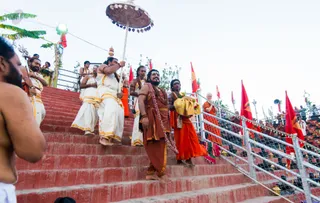 Pratyaksha Pada Puja, Rudrabhishekam and Brahmacharya Initiation