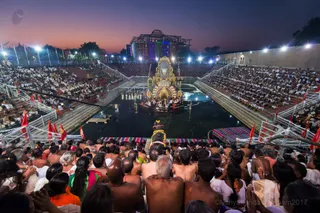 Pratyaksha Pada Puja, Rudrabhishekam and Brahmacharya Initiation