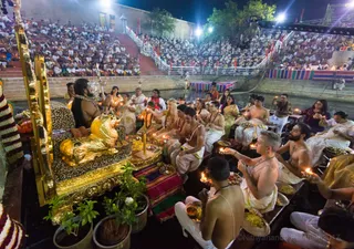 Pratyaksha Pada Puja, Rudrabhishekam and Brahmacharya Initiation