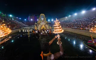 Pratyaksha Pada Puja, Rudrabhishekam and Brahmacharya Initiation