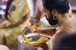 Pratyaksha Pada Puja, Rudrabhishekam and Brahmacharya Initiation