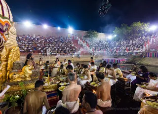 Pratyaksha Pada Puja, Rudrabhishekam and Brahmacharya Initiation