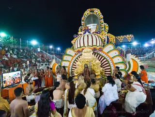 Pratyaksha Pada Puja, Rudrabhishekam and Brahmacharya Initiation