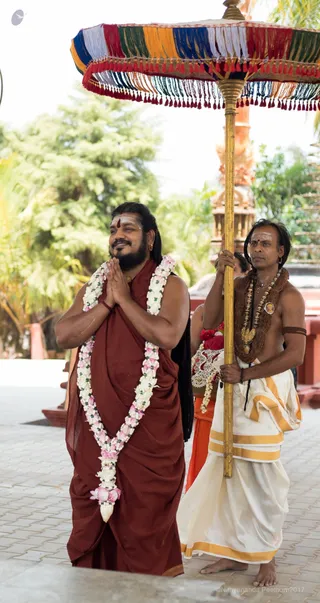 Naamakaranam - Baby Naming Ceremony - His Holiness arrives to personally give the Blessings to this special baby.