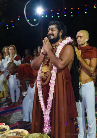 His Holiness at Nithyanandeshwara Sadashiva Temple