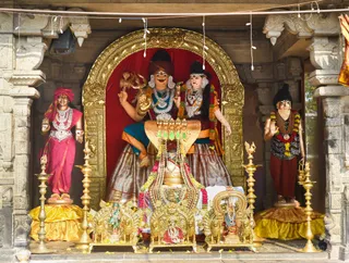 Nithyanandeshwara Sadashiva Temple - Nithyanandeshwara Sadashiva, Nithyanandeshwari AdiShakti and Nithyanandeshwara Linga