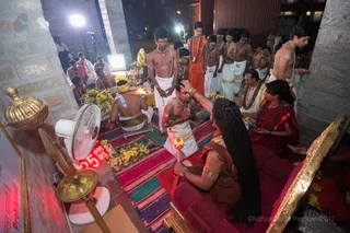 Nithyanandam Kids Program - His Holiness performs the Vishesha Deeksha: To deepen the experience of Sadashivoham in the disciple, Sadashiva blesses the disciple with the next level Deeksha called Vishesha Deeksha. Through this deeksha the disciple is given access and right to connect with Sadashiva through Shiva Puja. In the Vishesha Deeksha the disciple is given a Shiva linga for his personal Puja (Atmartha puja) by the Guru.
