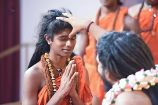Darshan and Brahmacharya Initiation