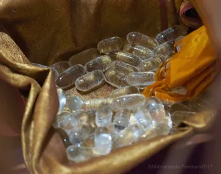 This powerful lingam is energized by The Avatar to hold and radiate the energies of AdiShakti, SadaShiva and The Guru