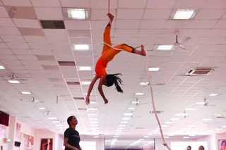Nithyananda Yoga - demonstration of Kundalini Rajju Yoga or Rope Yoga.