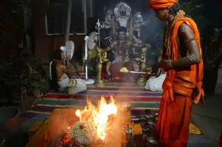 Kalabhairava Homa and Darshan marks the successful completion of incompletions and pain patterns during Samskara Dharana Kriya Process of the Sadashivatva Participants.