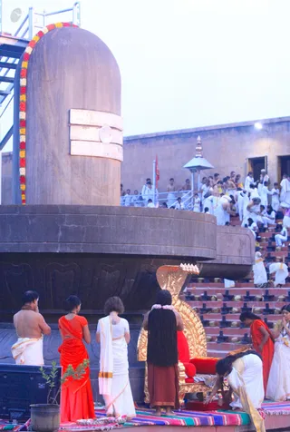 Pratyaksha Pada Puja and Rudrabhishekam