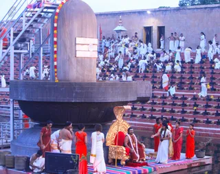 Pratyaksha Pada Puja and Rudrabhishekam