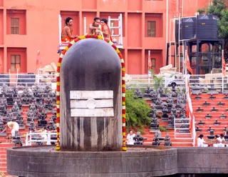 Pratyaksha Pada Puja and Rudrabhishekam