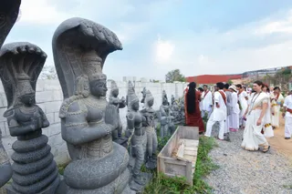 Campus Tour - Sacred Arts Univercity Campus - Stone, hand carved Deities