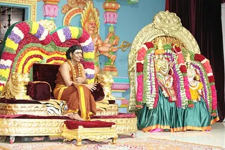 Swamiji during morning satsang on creating right inner space.