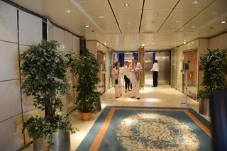 Quick run to the rooms during break