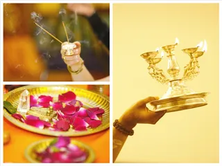 Paduka puja in Progress...