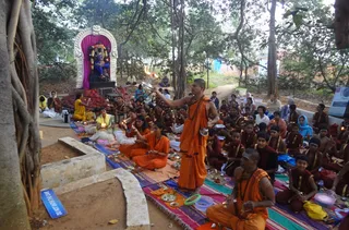 Arathi During Padapuja