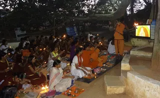 Arathi During Padapuja