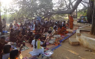 Arathi During Morning PadaPuja