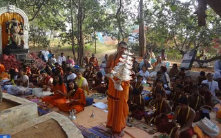 Arathi During morning Padapuja