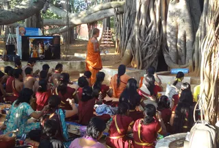 Arathi during Morning Padukapuja
