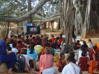 Morning Discourse after PadukaPuja