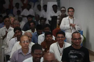 Devotees During Padapuja