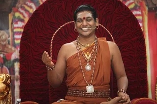 Swamiji giving Discourse on authenticity