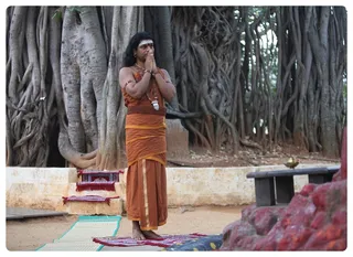 In Front of Dakshinamurthy