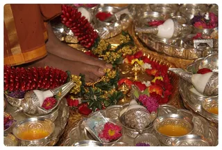 All the Padha puja items Kept Beautifully for Padhapuja