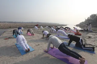 Yoga on the Banks of Ganga