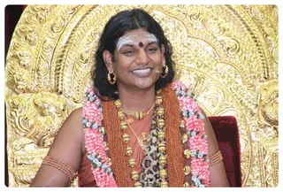 Swamiji at the morning satsang.