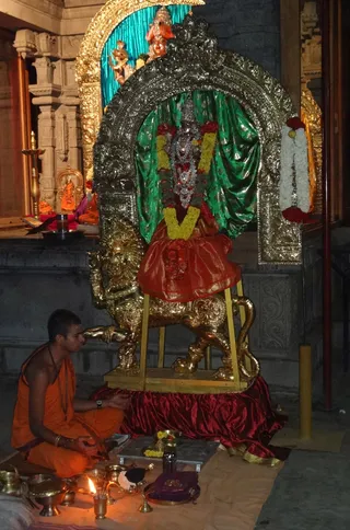 Kali and Veerabadra Puja in the evening