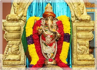 Lord Ganesha Giving Darshan as part of 10 Days Ganesha Brahmotsavam.