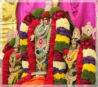 Vishnu With his Consorts.