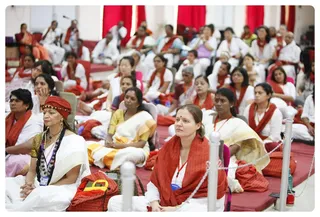 Inner Awakening Participants Listening to Class