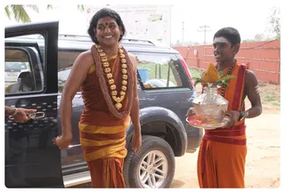 Welcoming Swamiji to Temple For Viraja Homa