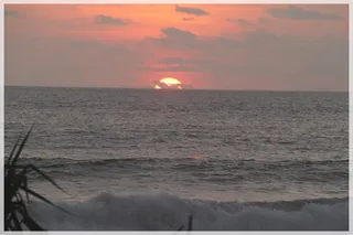 A breathtaking panoramic sunset from the cliff top